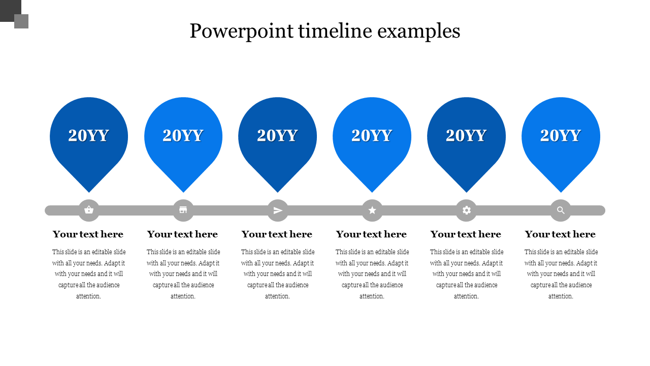 Free - PowerPoint Timeline Examples Template Slide Design